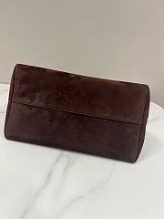 The Row Terrasse Bag in Suede Dark Brown - 32x18x20cm - 5