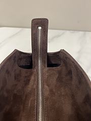 The Row Terrasse Bag in Suede Dark Brown - 32x18x20cm - 4
