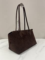 The Row Terrasse Bag in Suede Dark Brown - 32x18x20cm - 3