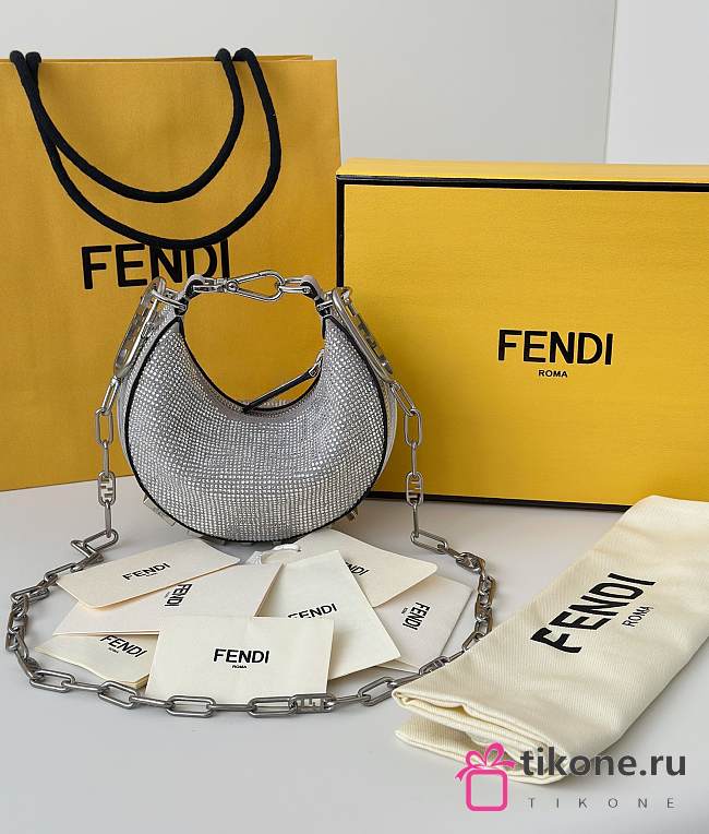 Nano Fendigraphy Silver Crystals Charm - 16.5x14x5cm - 1