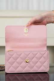 Chanel Clutch With Chain Grained Shiny Calfskin & Gold Tone Metal Light Pink - 18.5x11x6cm - 2