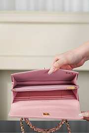 Chanel Clutch With Chain Grained Shiny Calfskin & Gold Tone Metal Light Pink - 18.5x11x6cm - 3