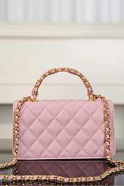 Chanel Clutch With Chain Grained Shiny Calfskin & Gold Tone Metal Light Pink - 18.5x11x6cm - 6