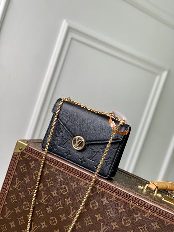 LV Wallet On Chain Rosy Black M13569 - 19.5x13.5x6.5cm