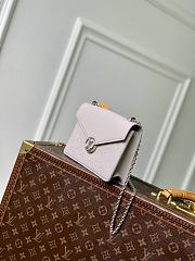 LV Wallet On Chain Rosy Brume Gray M13570 - 19.5x13.5x6.5cm - 4