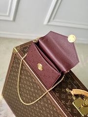 LV Wallet On Chain Rosy Brume Red M25814 - 19.5x13.5x6.5cm - 5