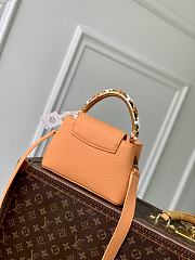 LV Capucines Mini Taurillon Leather Apricot M14396 - 21x13.6x8cm - 6