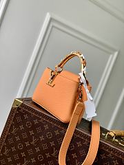 LV Capucines Mini Taurillon Leather Apricot M14396 - 21x13.6x8cm - 4