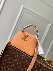 LV Capucines Mini Taurillon Leather Apricot M14396 - 21x13.6x8cm - 3