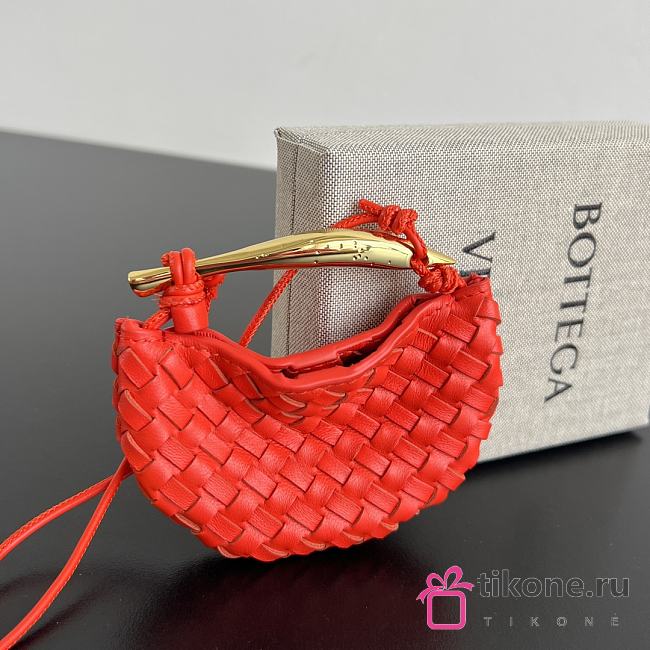 Bottega Veneta Miniature Sardine Coral - 10x7x1.5cm - 1