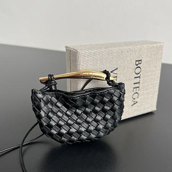 Bottega Veneta Miniature Sardine Black - 10x7x1.5cm