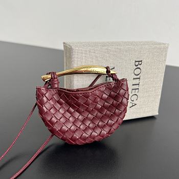 Bottega Veneta Miniature Sardine Burgundy - 10x7x1.5cm