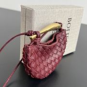 Bottega Veneta Miniature Sardine Burgundy - 10x7x1.5cm - 2