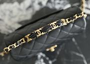 Chanel Mini Flap Bag with Top Handle Grained Shiny Calfskin & Gold Tone Metal Black - 19.5x12x6.5cm - 2