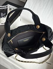 Chanel Bow Bag Velvet Effect Nylon & Gold Tone Metal Black - 38x29x5cm - 6