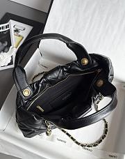 Chanel Bow Bag Shiny Lambskin & Gold Tone Metal Black - 38x29x5cm - 6