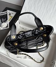 Chanel Bow Bag Shiny Lambskin & Gold Tone Metal Black - 38x29x5cm - 3