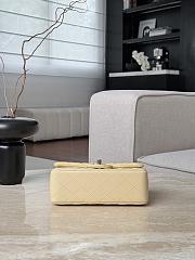 Chanel Mini Flap Top Handle Light Yellow Lambskin Light Gold Hardware - 12x20x6.5cm - 4