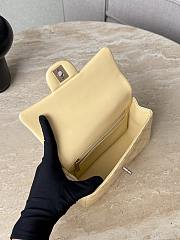 Chanel Mini Flap Top Handle Light Yellow Lambskin Light Gold Hardware - 12x20x6.5cm - 3
