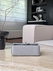 Chanel Mini Flap Top Handle Silver Caviar Silver Hardware - 12x20x6.5cm - 4