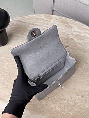 Chanel Mini Flap Top Handle Silver Caviar Silver Hardware - 12x20x6.5cm - 2