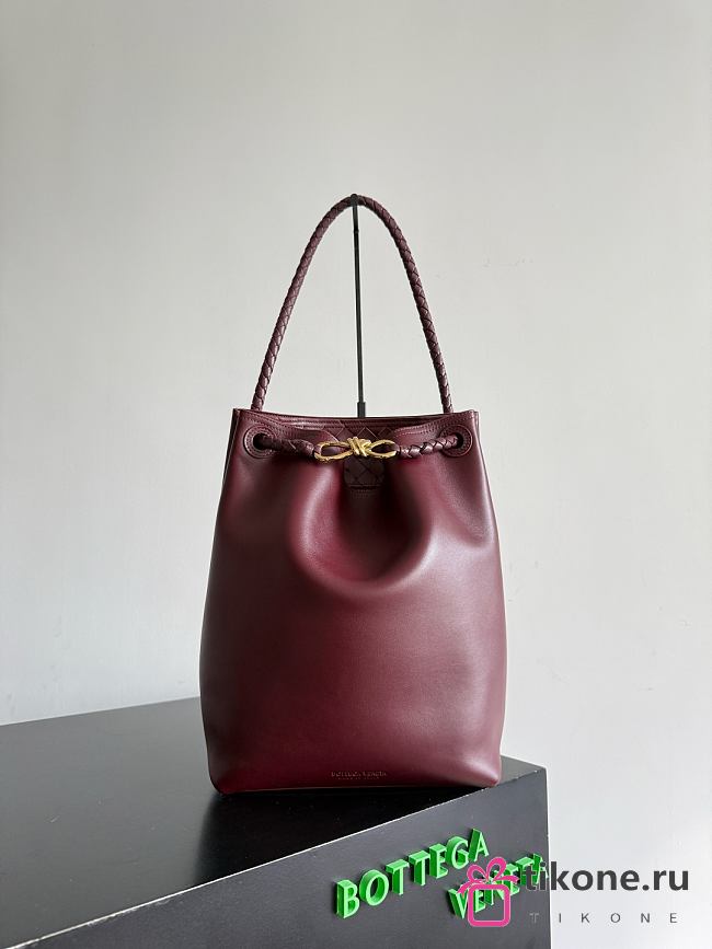 Bottega Veneta Andiamo Bucket Burgundy - 34x24x12cm - 1