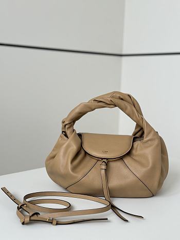 Fendi Spy Small Beige Leather Bag - 32x12x18cm