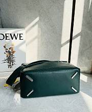Loewe Large Puzzle Edge Bag In Grained Calfskin Green - 33x21.5x15cm - 3