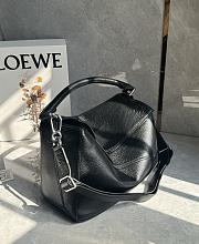 Loewe Large Puzzle Edge Bag In Grained Calfskin Black - 33x21.5x15cm - 5