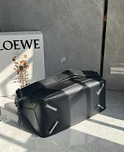 Loewe Large Puzzle Edge Bag In Grained Calfskin Black - 33x21.5x15cm - 2