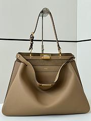 Fendi Peekaboo Soft Large Camel Leather Bag - 40.5x28x13cm - 2