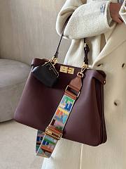 Fendi Peekaboo Soft Large Brown Leather Bag - 40.5x28x13cm - 4
