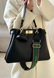 Fendi Peekaboo Soft Large Black Leather Bag - 40.5x28x13cm - 6