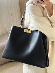 Fendi Peekaboo Soft Large Black Leather Bag - 40.5x28x13cm - 1