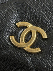 Chanel Small Bowling Bag Grained Shiny Calfskin & Gold Tone Metal Black - 24x15.5x11.5cm - 2