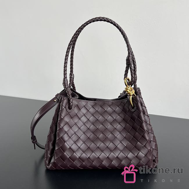 Bottega Veneta Medium Parachute Dark Barolo - 29.5x18.5x17.5cm - 1