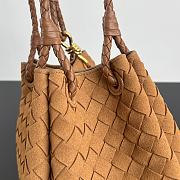 Bottega Veneta Medium Parachute Suede Amber - 29.5x18.5x17.5cm - 4