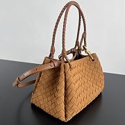 Bottega Veneta Medium Parachute Suede Amber - 29.5x18.5x17.5cm - 2