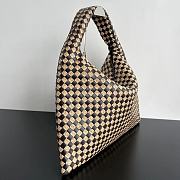 Bottega Veneta Large Hop Intrecciato Leather and Raffia Natural/ Fondant - 54x24x13cm - 3