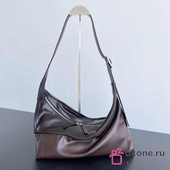 Bottega Veneta Small Zigzag Chocolate/ Pondant - 38x30cm - 1