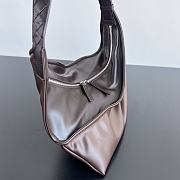 Bottega Veneta Small Zigzag Chocolate/ Pondant - 38x30cm - 4