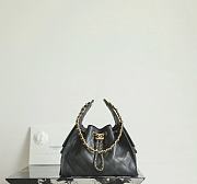 Chanel 25 Handbag Small Grained Calfskin Gold Tone Metal Dark Gray - 30x26x14cm - 4