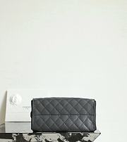 Chanel 25 Handbag Small Grained Calfskin Gold Tone Metal Dark Gray - 30x26x14cm - 5