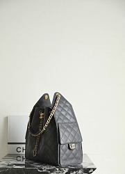 Chanel 25 Medium Handbag Grained Calfskin Gold Tone Metal Dark Gray - 40x30x15cm - 6