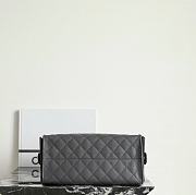 Chanel 25 Medium Handbag Grained Calfskin Gold Tone Metal Dark Gray - 40x30x15cm - 5