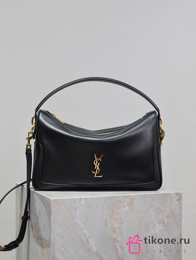 YSL Camera Supple Bag Leather Black - 28x15x9cm - 1