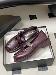 Chanel Moccasins Calfskin Burgundy 3cm - 6