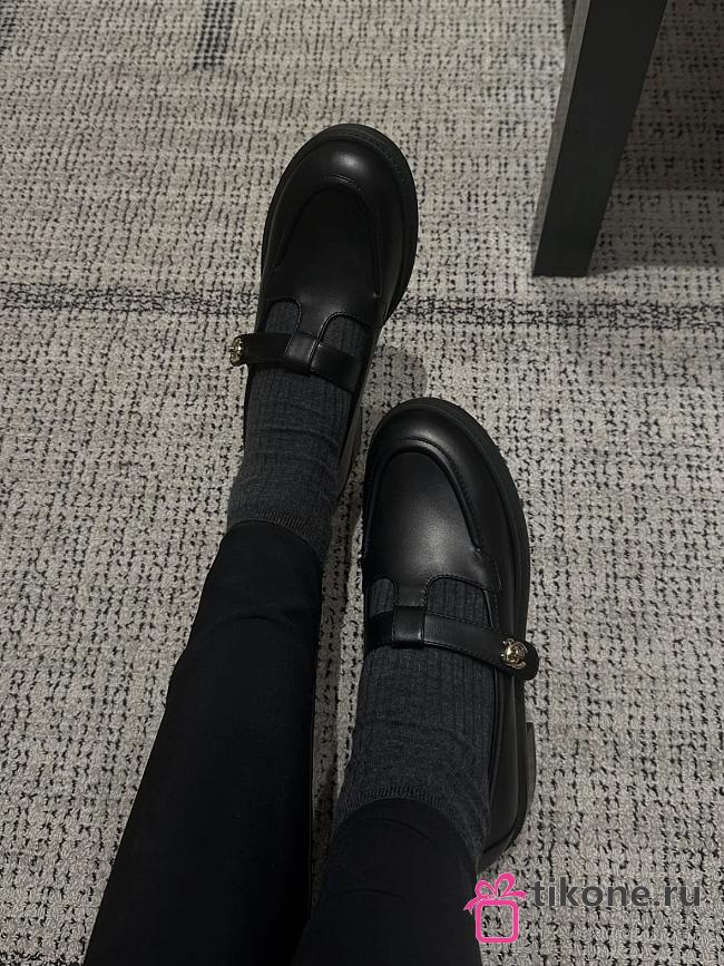 Chanel Moccasins Calfskin Black 3cm - 1