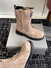 Balenciaga Truck Lace-up Boot Suede in Beige  - 6