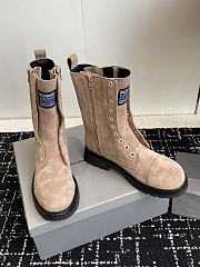 Balenciaga Truck Lace-up Boot Suede in Beige  - 5